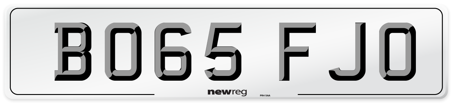 BO65 FJO Number Plate from New Reg